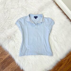 Vintage Y2k baby blue polo top by Ralph Lauren 🩵